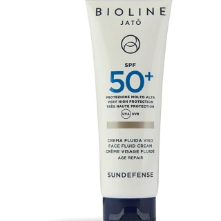 Сонцезахисний крем SUNDEFENSE SPF 50+ Very High Protection Face Fluid Cream Age Repair