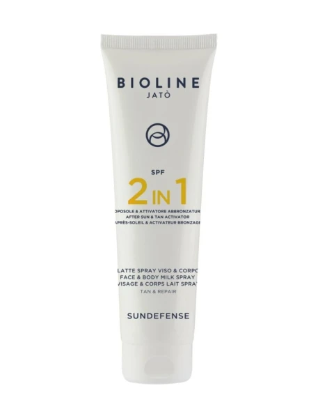 Сонцезахисний крем SUNDEFENSE 2in1 After Sun & Tan Activator Face & Body Milk